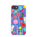 Coque iPhone 6/6s/7/8/SE bleu électrique style confiserie