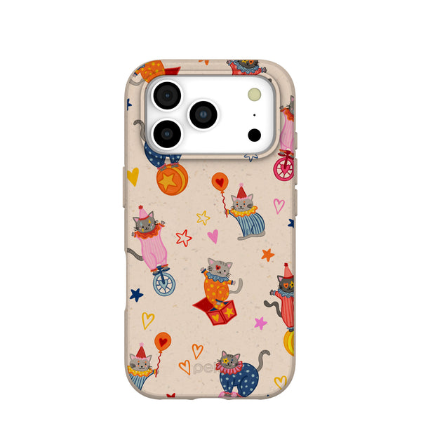 iPhone 17 Pro Pastel Petals ケース Seashell Cat Clowns iPhone 17 Pro Case – Pela Case