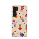 Coque pour Samsung Galaxy S25+(Plus) Motif coquillages et chats clowns