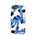 Coque chat vache bleu électrique pour iPhone 6/6s/7/8/SE
