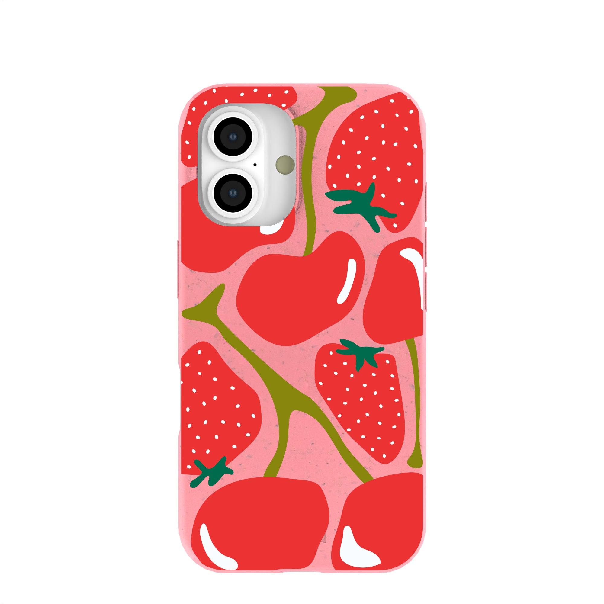 Bubblegum Pink Cherry Berry iPhone 16 Case – Pela Case