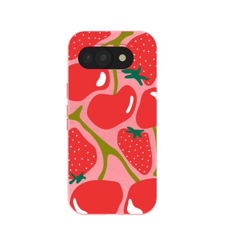 Bubblegum Pink Cherry Berry Google Pixel 10a Case – Pela Case