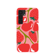 Coque Samsung Galaxy S25 rose bonbon cerise et baies