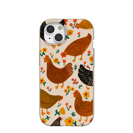 Seashell Chicken Garden iPhone 15 Case – Pela Case