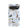 Coque Google Pixel 10/10 Pro à breloques Chihuahua bleu poudre