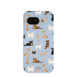Coque Google Pixel 9a à breloques Chihuahua bleu poudre