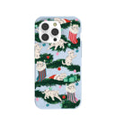 Powder Blue Christmas Kittens iPhone 14 Pro Case