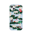Coque iPhone 15 Plus Chatons de Noël bleu poudre