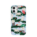 Powder Blue Christmas Kittens iPhone 16 Plus Case