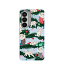 Powder Blue Christmas Kittens Samsung Galaxy S26 Case