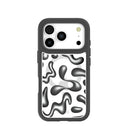 Clear Chrome Doodles iPhone 17 Pro Case With Noir Ridge (MagSafe included)