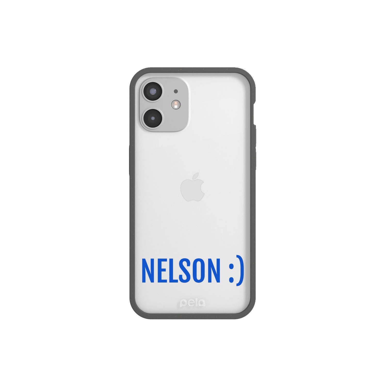 Clear iPhone 12/iPhone 12 Pro Case with Black Ridge Pela Case