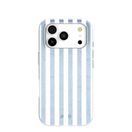 Powder Blue Cloud Stripes iPhone 17 Pro Case