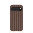 Coque Google Pixel 10/10 Pro à rayures chocolat marron cacao
