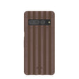 Chocolate Brown Cocoa Stripes Google Pixel 7 Pro Case