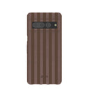 Chocolate Brown Cocoa Stripes Google Pixel 7 Pro Case