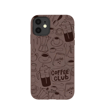 Chocolate Brown Coffee Club iPhone 11 Case Pela Case Chocolate Brown Coffee Club iPhone 11 Case Pela Case