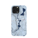 Powder Blue Contour Lines iPhone 13 Pro Max Case