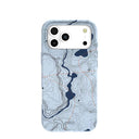 Powder Blue Contour Lines iPhone 17 Pro Max Case