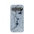 Powder Blue Contour Lines Google Pixel 9 Pro XL Case