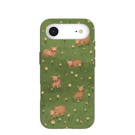 highland cow phone case Forest Floor Cozy Cows iPhone Air Case – Pela Case