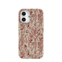 Coque pour iPhone 16 London Fog Crimson Bouquet