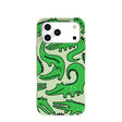 Coque iPhone 17 Pro Max vert sauge motif crocodile