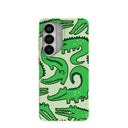 Coque Samsung Galaxy S26 motif crocodile vert sauge