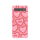 Coque Google Pixel 6a rose bonbon Cupidon