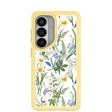 Coque transparente à motif bouquet de jonquilles pour Samsung Galaxy S26 avec bord Sunbeam (chargement magnétique inclus)