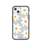 Clear Daisy iPhone 13 Case With Black Ridge