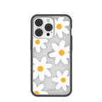 Clear Daisy iPhone 13 Pro Case With Black Ridge
