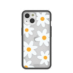 Clear Daisy iPhone 14 Case With Black Ridge