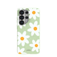 Coque Samsung Galaxy S26 Ultra à motif marguerite vert sauge
