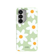 Coque Samsung Galaxy S26 à motif marguerite vert sauge