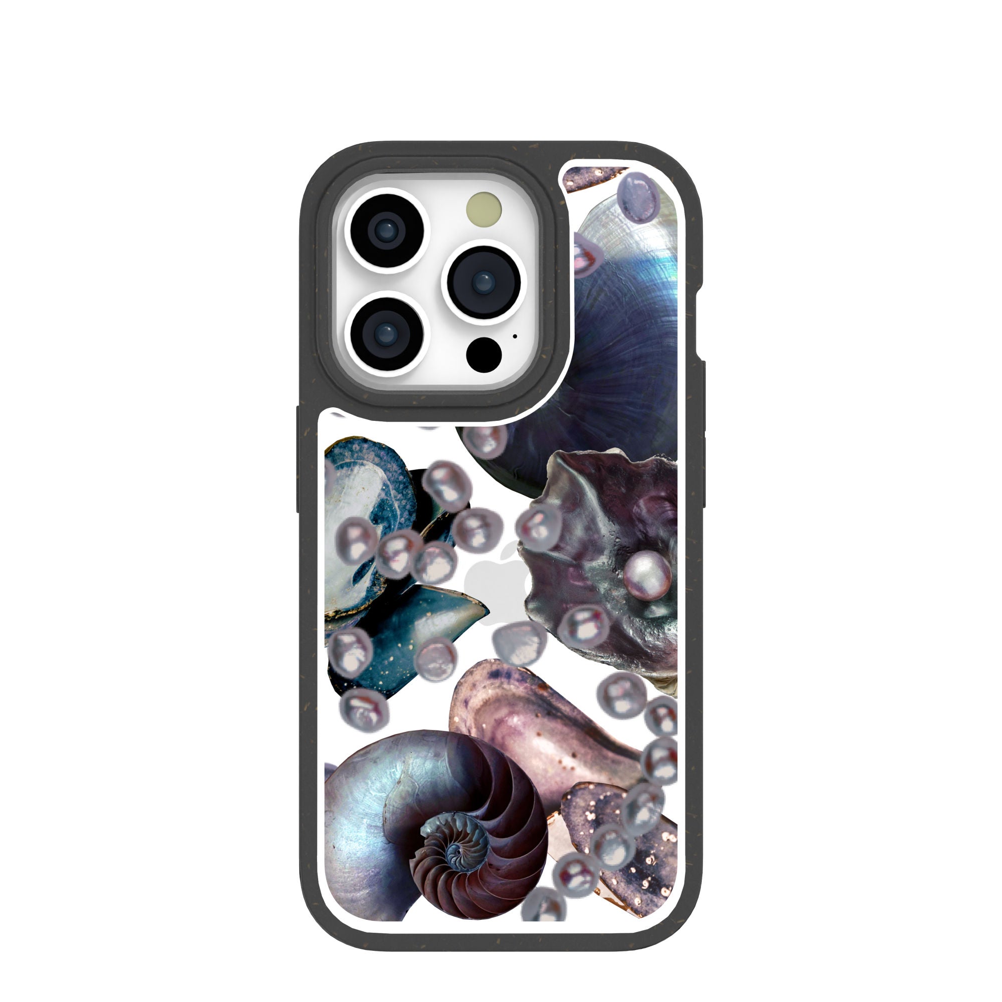 Clear Deep Sea Dreams iPhone 15 Pro Case With Black Ridge – Pela Case