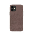 Coque pour iPhone 12 Mini Desert Run marron chocolat