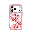 Clear Dicey Cherries iPhone 17 Pro Case With Petal Pink Ridge (MagSafe included)