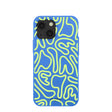 Coque pour iPhone 13 Mini Bleu Électrique Dizzy Dreams