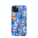 Coque Dockside Dreams bleu électrique pour iPhone 13
