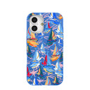 Electric Blue Dockside Dreams iPhone 16 Case