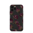Coque iPhone 11 Pro à motif de boutons de roses séchés noirs