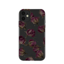 Coque iPhone 11 à motif de boutons de roses séchés noirs