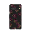 Coque Google Pixel 7 à motif de boutons de roses séchés noirs
