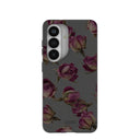 Coque Samsung Galaxy S26 à motif boutons de rose séchés noirs