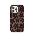 Coque iPhone 14 Pro chocolat marron Earthy Blooms