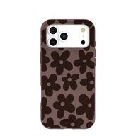 Chocolate Brown Earthy Blooms iPhone 17 Pro Max Case