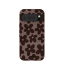 Coque Google Pixel 10/10 Pro à motif fleurs terreuses marron chocolat