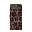 Chocolate Brown Earthy Blooms Google Pixel 7a Case