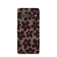 Coque Google Pixel 7 à motif fleurs terreuses marron chocolat